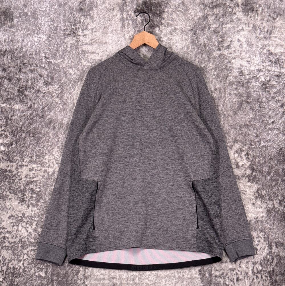 Lululemon Textured Tech Hoodie XL Mens Gray Pullover